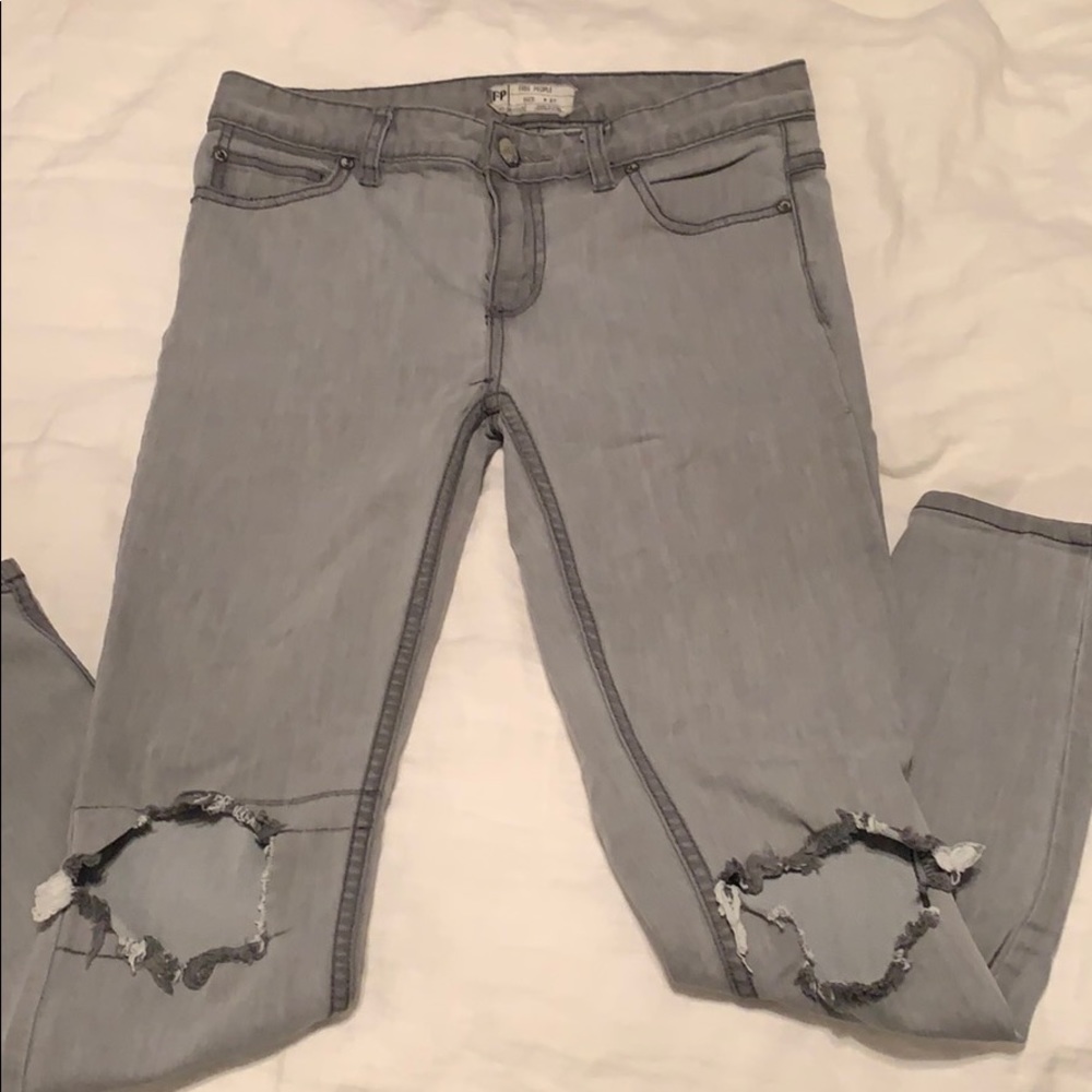 Free People Skinny Jeans with Holes